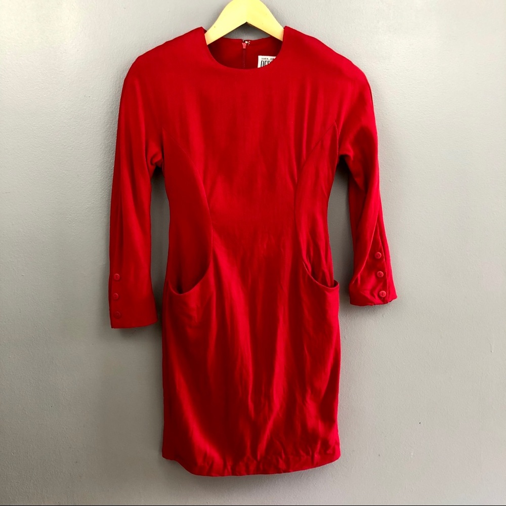 Yves Cossette Depeche Vintage Long Sleeve Dress